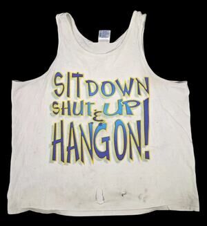 90s Busch Gardens Roller Coaster Tank Top Shirt THRASHED 2XL USA Theme Park FL